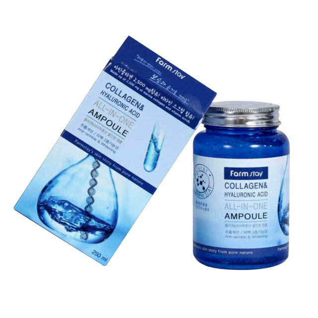 farm stay collagen & hyaluronic acid all in one ampoule 250ml